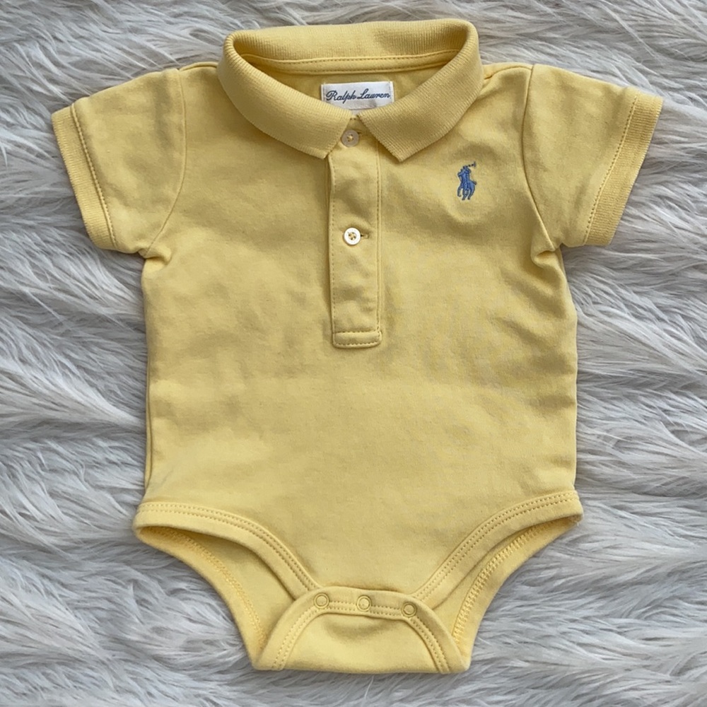 Ralph Lauren | Butter Yellow Cotton Polo Bodysuit
